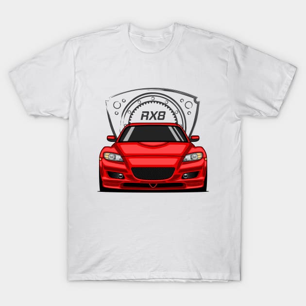 Red RX8 JDM T-Shirt by GoldenTuners